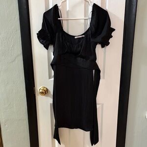 Miami Black Garment with Ribbed Detail